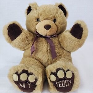 Soft And Cuddly Teddy Bear With Footprints 14 Inches Cute Toy‎ For Gifts